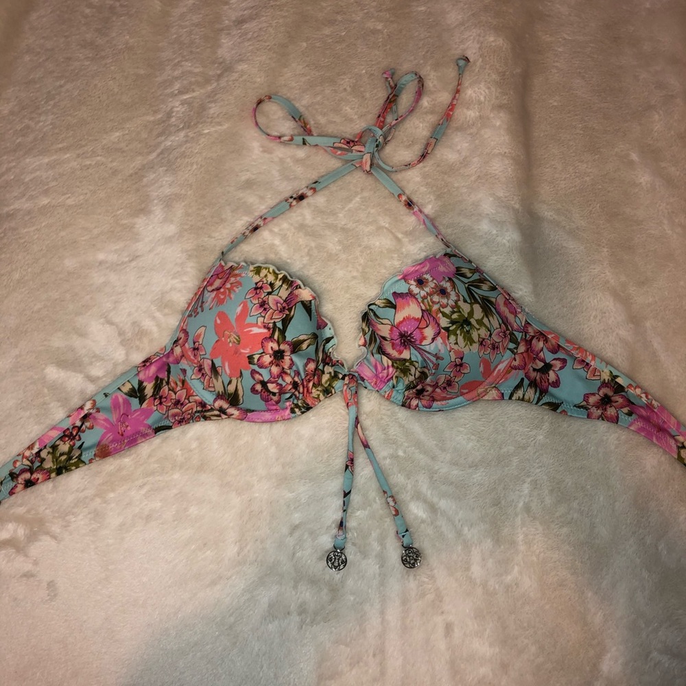 XS Floral Push-Up Bikini Top